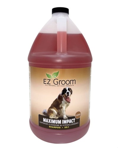 EZ-Groom - Maximum Impact Shampoo, Cherry - szampon doskonale oczyszczający do salonów groomerskich, hypoalergiczny, 50:1, 3,8l