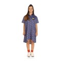 Artero - Tokyo Coral Poodle Print Blouse - bluza / tunika groomerska granatowa w koralowe pudle