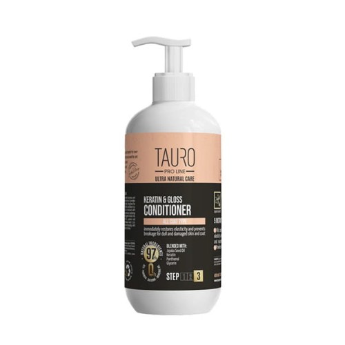 Tauro Pro Line, Ultra Natural Care - Keratin & Gloss Conditioner - odżywka z keratyną, odbudowująca, 400 ml
