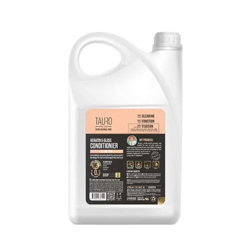 Tauro Pro Line, Ultra Natural Care - Keratin & Gloss Conditioner - odżywka z keratyną, odbudowująca, 3,78l