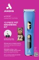 Andis - enVision Cordles Clipper Grooming Kit - bezprzewodowo-sieciowa maszynka do strzyżenia z zestawem do pielęgnacji zwierząt, 12 elementów