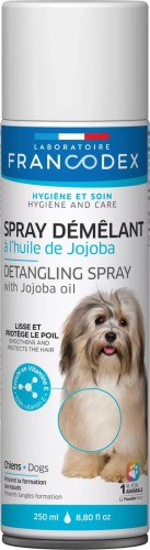 Francodex - Detangling Spray, Demelant - spray ułatwiający rozczesywanie z olejkiem jojoba, 250 ml