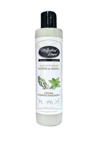 Magistral Royal - Homeopatic, Rosmary & Menthol Creme / Romero & Mentol Crema - kremowa odżywka dla podwójnej sierści i wrażliwej skóry, neutralizuje nieprzyjemne zapachy, 250 ml