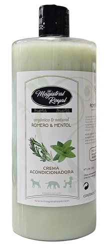 Magistral Royal - Homeopatic, Rosmary & Menthol Creme / Romero & Mentol Crema - kremowa odżywka dla podwójnej sierści i wrażliwej skóry, neutralizuje nieprzyjemne zapachy, 1l 