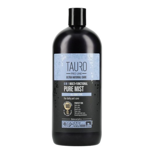Tauro Pro Line, Ultra Natural Care - 6 w 1 Multi-Functional Pure Mist - produkt wielofunkcyjny, woda alkaliczna do pielęgnacji zwierząt, 1l
