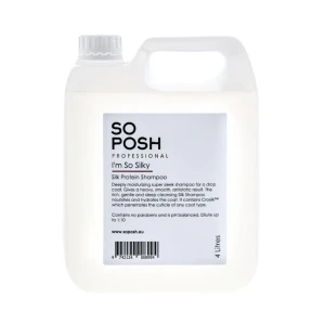 So Posh - I'm So Silky, Silk Protein Shampoo - szampon nawilżający dla długiej i jedwabistej sierści, 4l 