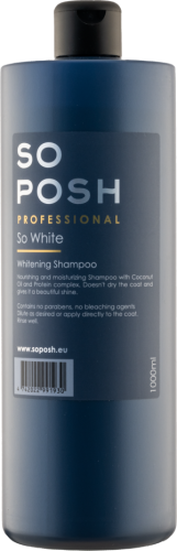 So Posh - So White, Whitening Shampoo - szampon wybielający i nawilżający szatę, 1l