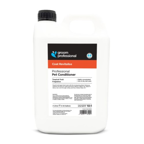 Groom Professional - Coat Revitalise Conditioner - odżywka regenerująca suchą i matową szatę o tropikalnym, owocowym zapachu, 4l