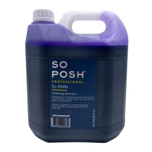 So Posh - So White, Whitening Shampoo - szampon wybielający i nawilżający szatę, 4l