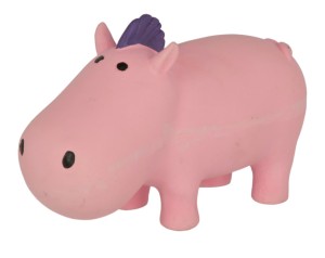 Kerbl Pet - Pig - różowa świnka, zabawka z piszczałką dla zwierząt, dł. 13 cm