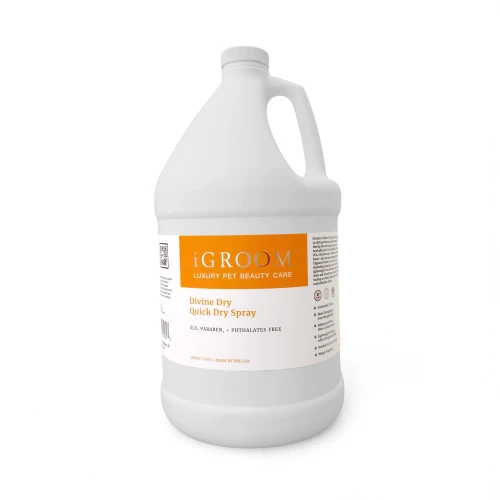 iGroom - Divine Dry Quick Dry Spray - spray przyspieszający suszenie i ułatwiający rozczesywanie, 3,8l