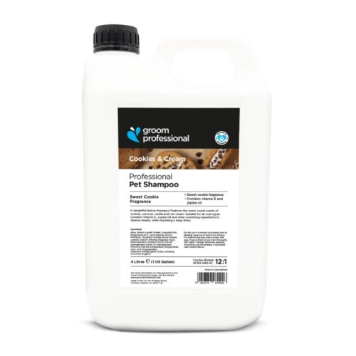 Groom Professional - Cookies & Cream Shampoo - szampon oczyszczający o zapachu ciasteczek, 4l