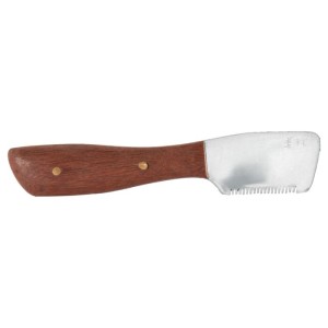 Yento Pro - Fine Left Handed Stripping Knife - trymer gęsty z drewnianą rączką, do prac wykończeniowych, dla osób leworęcznych