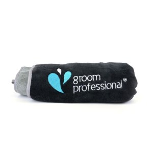 Groom Professional - Coral Fleece Towel Grey - super chłonny ręcznik z mikrofibry 56 x 90 cm, kolor czarno-szary