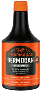 Pharmakas - Dermocan Silver Shampoo - szampon dla koni o jasnej, siwej i białej sierści, 500 ml