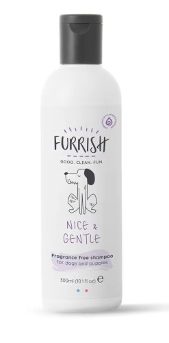 Furrish - Nice & Gentle Shampoo - bezzapachowy szampon dla wrażliwych psów oraz szczeniąt, 300 ml