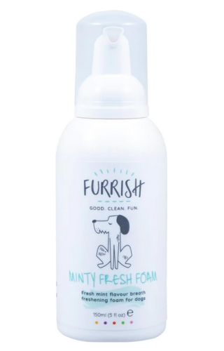 Furrish - Minty Fresh Foam - miętowa pianka odświeżająca oddech psa, 150 ml