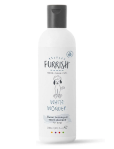 Furrish - White Wonder Shampoo - szampon wybielający dla psów o zapachu gumy balonowej, 300 ml