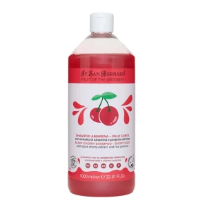 Iv San Bernard - Fruit of the Groomer, Black Cherry Shampoo - szampon dla krótkiej sierści z proteinami i wiśnią, 1l