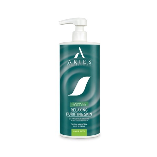 Aries - Relaxing Purifying Skin Shampoo - szampon dla psów i kotów ze skórą wrażliwą i podrażnioną, 1l