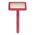Aries Grooming Pro - Pet Brush Red Small - średnio-miękka szczotka pudlówka, igły 12 mm, mała