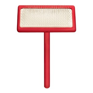 Aries Grooming Pro - Pet Brush Red Medium - średnio-miękka szczotka pudlówka, igły 12 mm, średnia