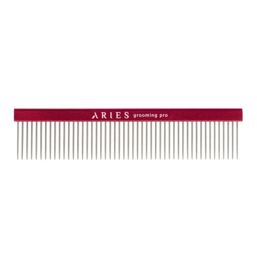 Aries Grooming Pro - Comb - grzebień aluminiowy z 49 zębami o dł. 3,35 cm, dł. całk. 20 cm 
