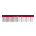 Aries Grooming Pro - Comb - grzebień aluminiowy, rozstaw pół na pół  z zębami o dł. 3,35 cm, dł. całk. 20 cm