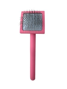 Aries Grooming Pro - Slicker Brush Pink Small - średnio-twarda szczotka pudlówka, igły 24 mm, mała