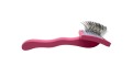 Aries Grooming Pro - Slicker Brush Pink Small - średnio-twarda szczotka pudlówka, igły 24 mm, mała