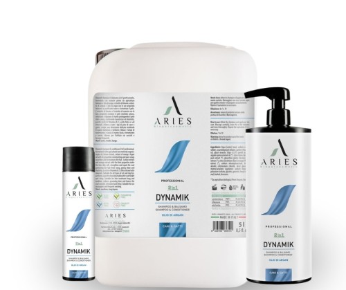 Aries - Dynamik 2in1 Shampoo & Mask with Argan Oil - szampon z odżywką / maską, oczyszcza i regeneruje