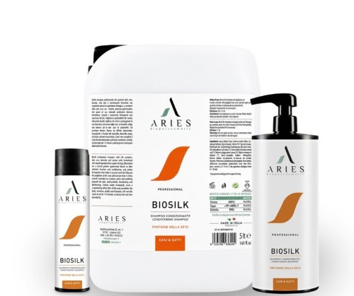 Aries - BioSilk Conditioning Shampoo - szampon z proteinami jedwabiu dla kręconej, średniej i długiej sierści