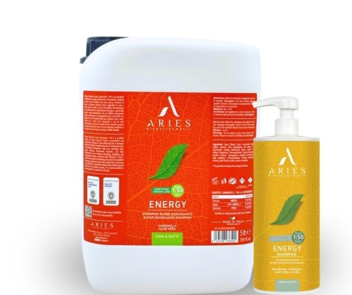 Aries - Energy Super Degreasing Shampoo - szampon oczyszczający i odtłuszczający 1:50