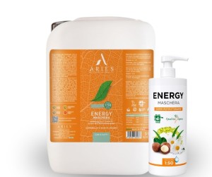 Aries - Energy Super Restructuring Mask -  maska regenerująca do sierści matowej, osłabionej i zniszczonej, 1:50