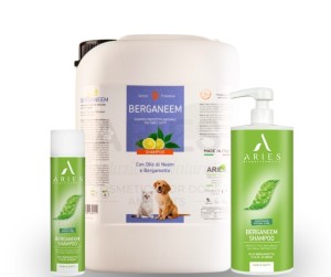 Aries - Berganeem Shampoo Natural Protective  - szampon wspomagający odstraszanie owadów z bergamotką, olejem neem i tea tree