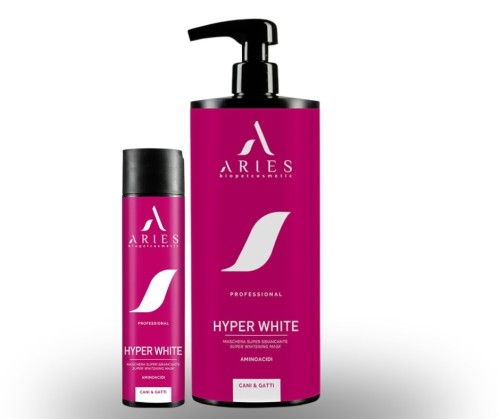 Aries - Hyper White, Super Whitening Mask - maska intensywnie wybielająca do białej sierści