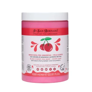 Iv San Bernard - Fruit of the Groomer, Black Cherry Mask - maska dla krótkiej sierści z proteinami i wiśnią, 1l 