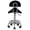 Hocker groomerski 6001 rodeo z oparciem, czarny