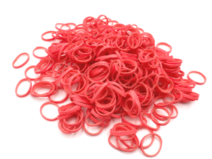 Lainee - gumki lateksowe różowe Shocking Pink - large latex band, medium weight - duże, średnia grubość, ok. 850 szt.