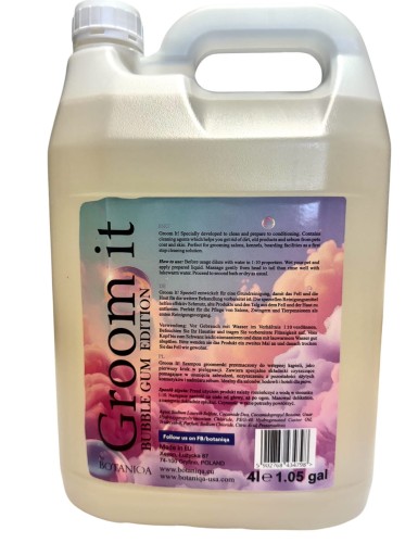 Botaniqa by Aga Pluta - Groom It Bubble Gum Edition - szampon dla psa do pierwszego mycia, głęboko myjący, 4l 