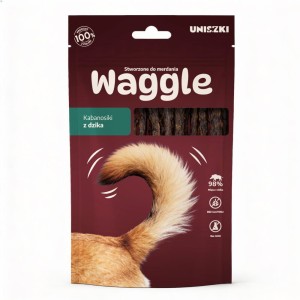 Uniszki - Waggle - kabanosiki z dzika dla psów, 60 g