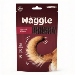 Uniszki - Waggle - kabanosiki z wołowiny dla psów, 60 g