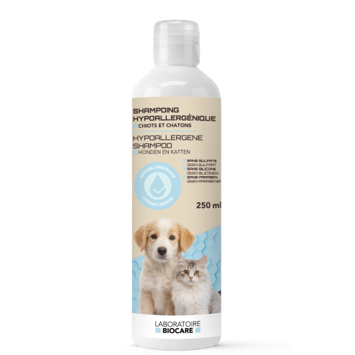 Biocare - Hypoallergenic Shampoo - hypoallergiczny szampon dla szczeniąt, kociąt oraz wrażliwej skóry, 250 ml