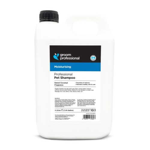 Groom Professional - Moisturising Pet Shampoo, Coconut Fragrance - szampon nawilżający do suchej i matowej sierści o zapachu kokosa, 4l