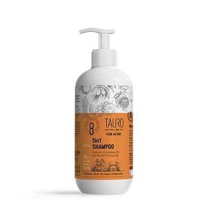 Tauro Pro Line, Pure Nature - 5 w 1 Shampoo - szampon nawilżający do suchej sierści, 400 ml 