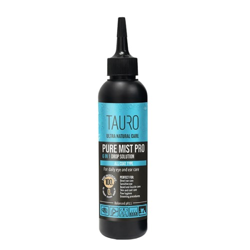Tauro Pro Line, Ultra Natural Care - Pure Mist Pro, 6 w 1 Drop Solution Eye and Ear Care - woda alkaliczna do pielęgnacji oczu i uszu u psów i kotów, 150 ml