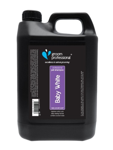 Groom Professional - Baby White - szampon do białej sierści o zapachu pudru dla niemowląt, 4 l