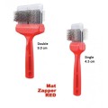 ActiVet - szczotka Pro Basic Mat Zapper - czerwona, 4,5 cm