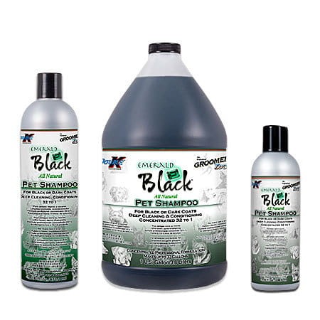 Double K - Emerald Black - szampon dla ciemnej sierści, 3,8 l
