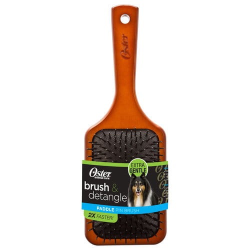 Oster Premium - Paddle Pin Brush - duża drewniana szczotka z zabezpieczonymi, plastikowymi pinami
